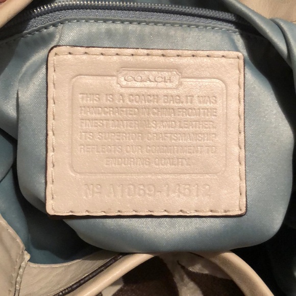 Coach signature brown/cream hobo purse - Picture 3 of 7